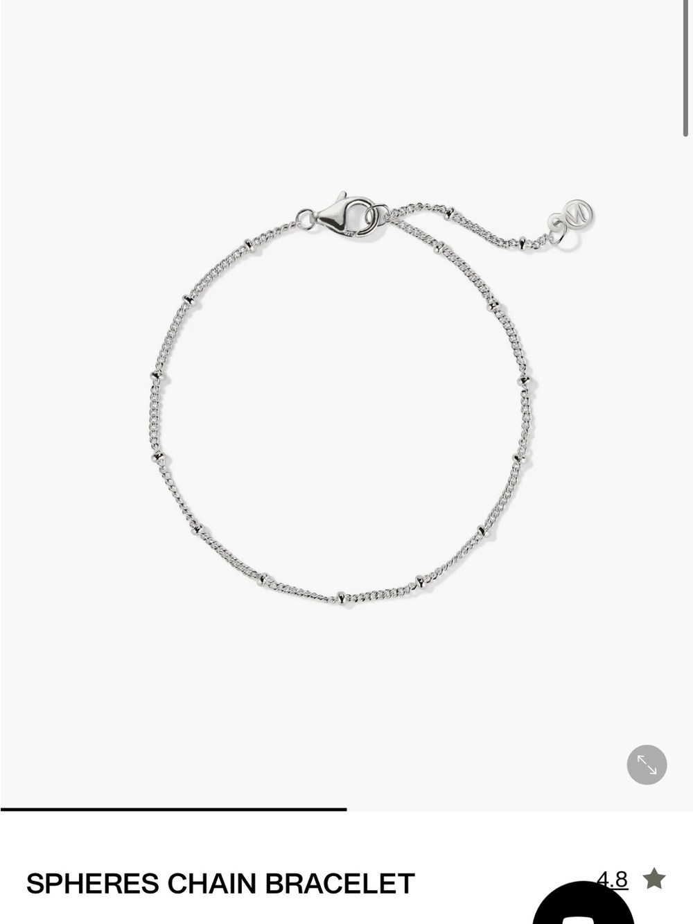 Mejuri Spheres Chain Bracelet in Sterling Silver